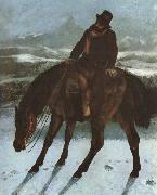 Gustave Courbet Hunter on the horse back oil